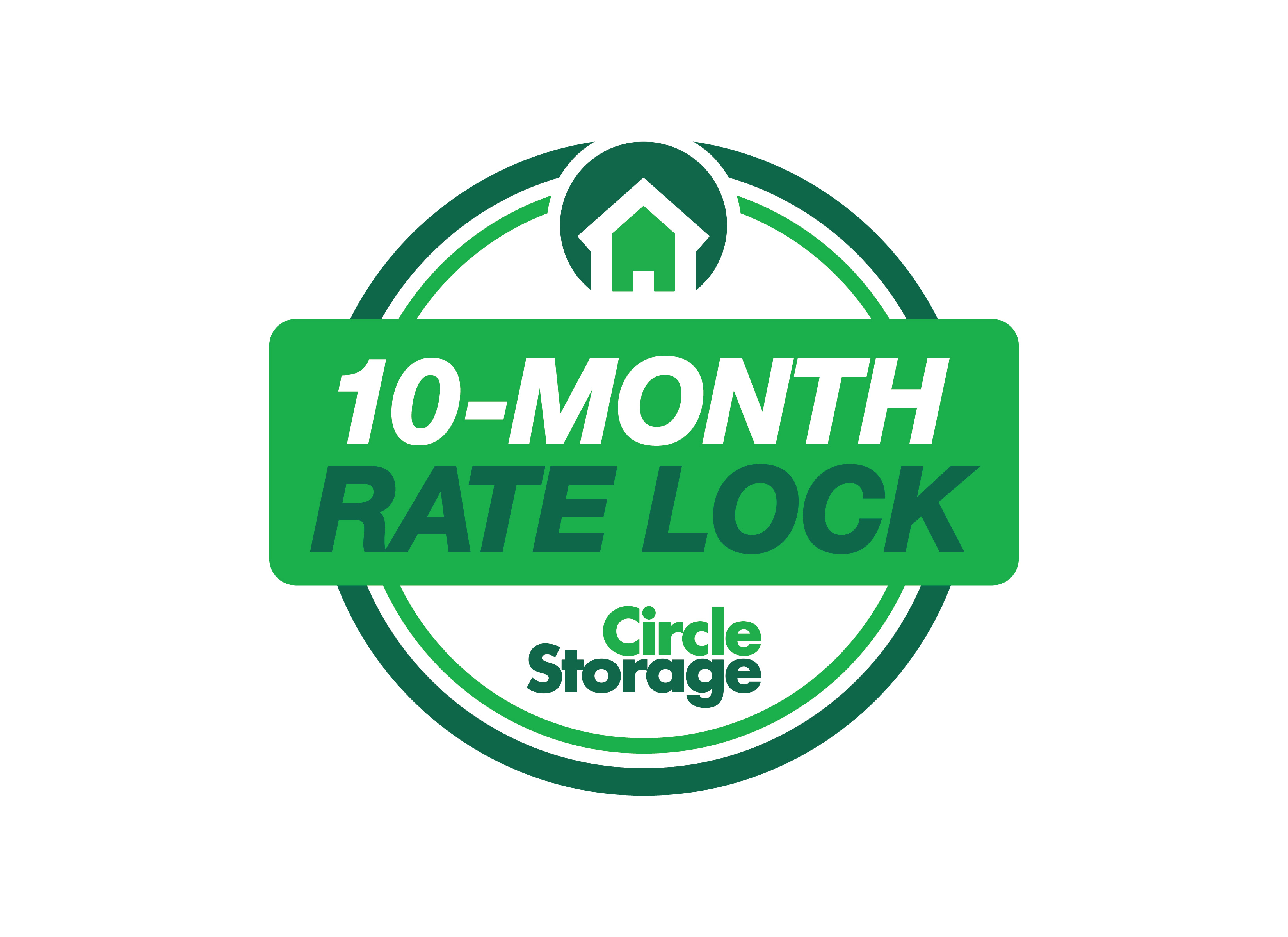 Circle Storage 10 Month Rate Lock Badge Circle Storage 10 Month Rate Lock Badge